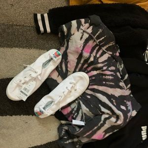 Selling a yellow jacket size M along with hoodies and causal shoe size 9